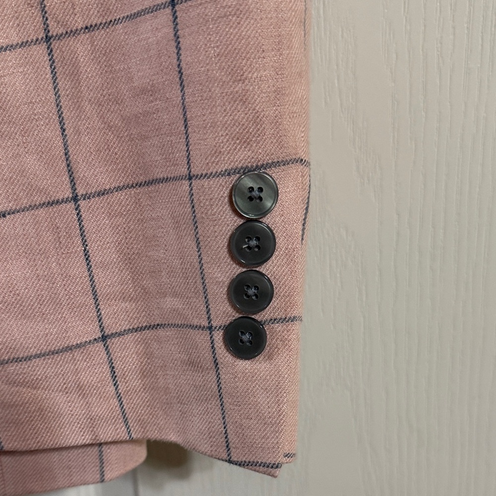 TALLIA Pink Plaid Blazer with Gray Accents Men’s Size 38R - Picture 8 of 8